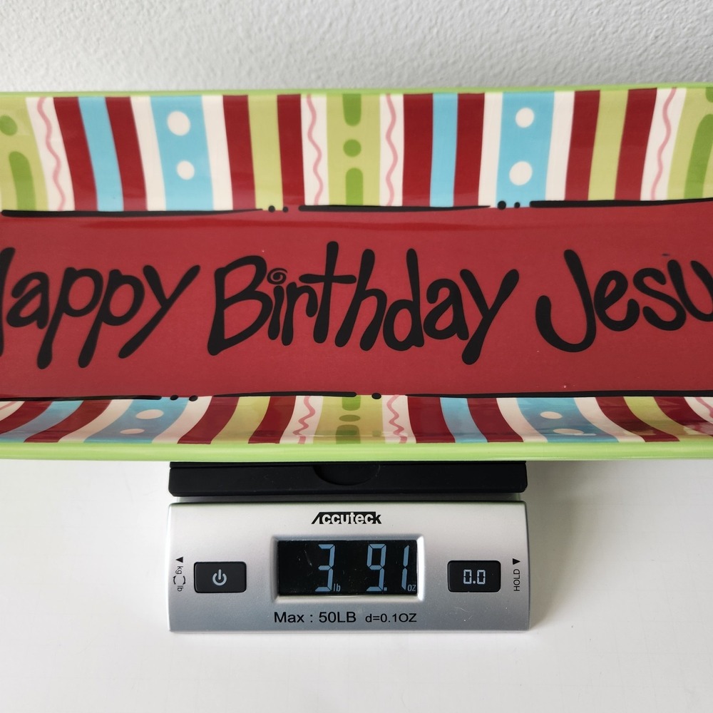 Burton & Burton Happy Birthday Jesus Christmas‎ Serving Platter Luke 2:11 - Picture 15 of 15
